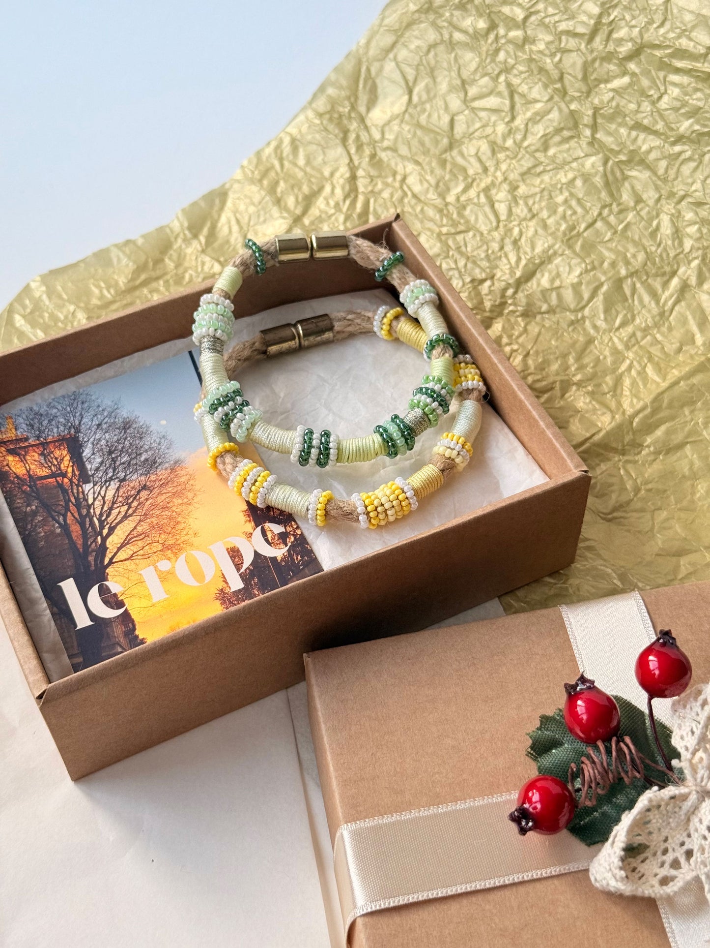 Christmas set of two Le Rope Bracelets perfect for gift giving for Christmas season 2026 and New Year 2026