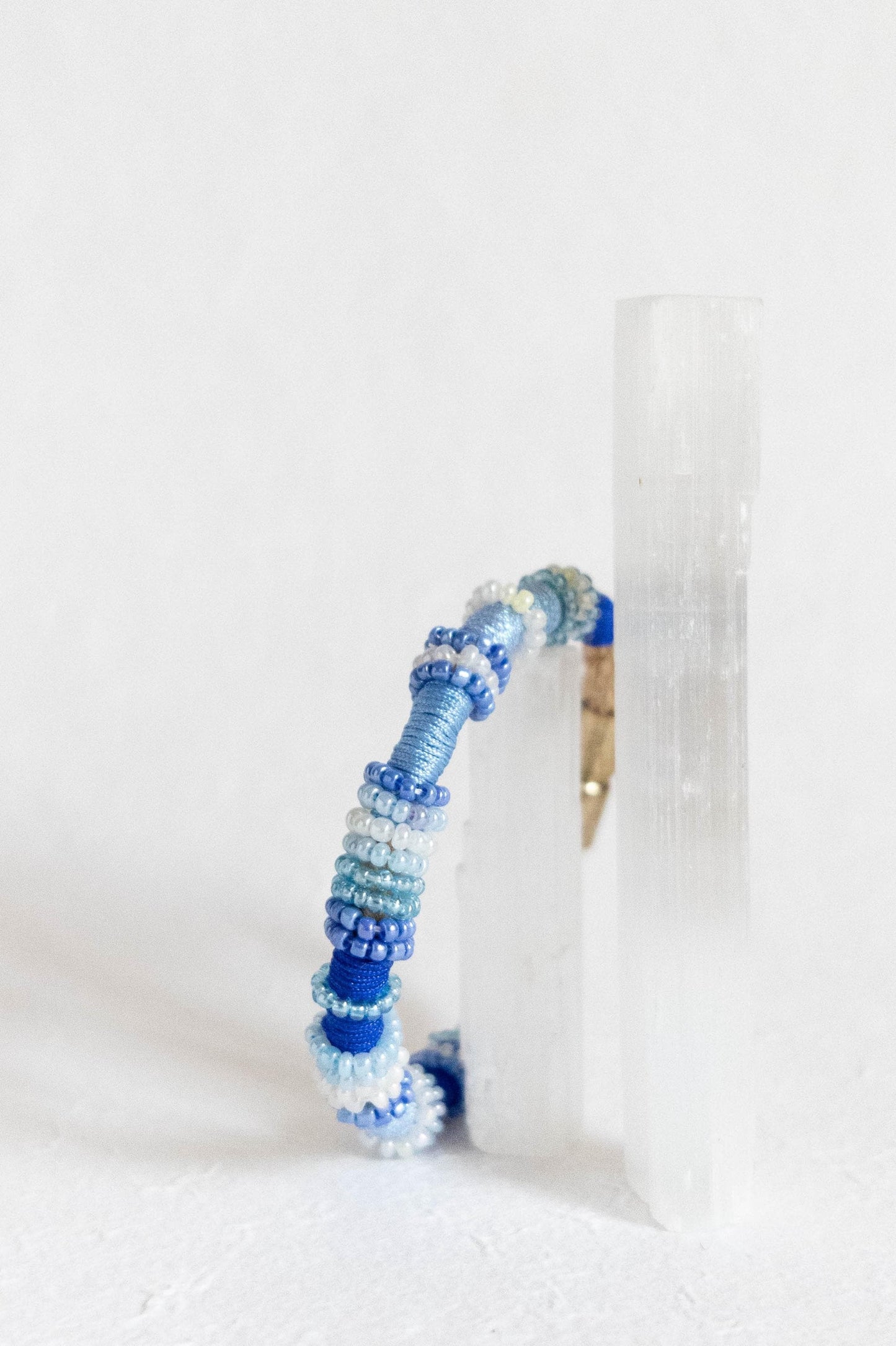 AZURE ATLANTIC Set of 2 Bracelets on Burlap Rope Feminine Style